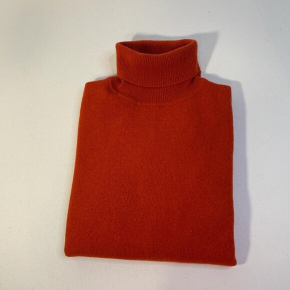 Charter Club Luxe Burnt Orange Cashmere Turtleneck Sweater - Cozy & Stylish! - Picture 8 of 8